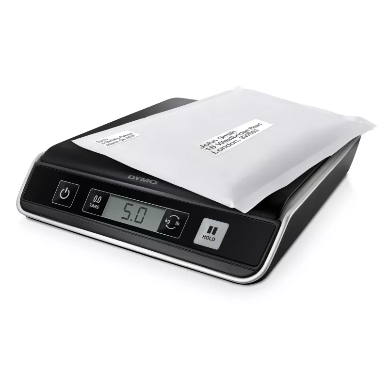 DYMO M5 digitaalne pakendite ja postisaadetiste kaal | kuni 5 kg kandevõime | 20 cm x 20 cm