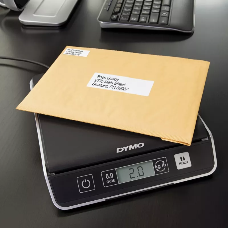 DYMO M5 digitaalne pakendite ja postisaadetiste kaal | kuni 5 kg kandevõime | 20 cm x 20 cm