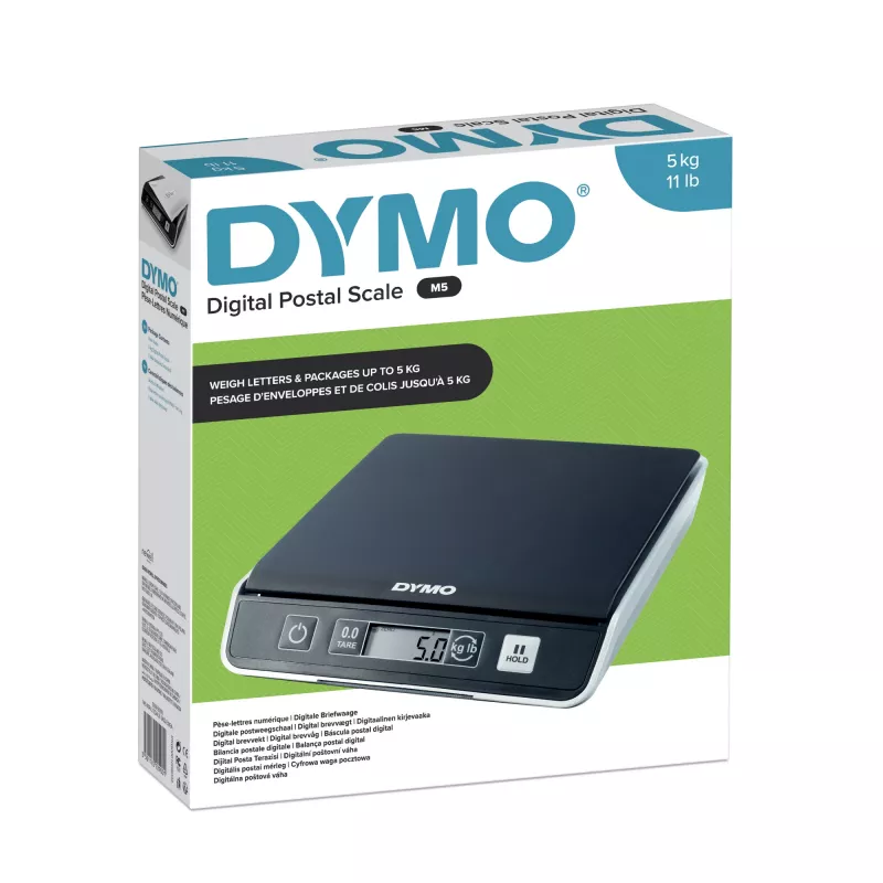 DYMO M5 digitaalne pakendite ja postisaadetiste kaal | kuni 5 kg kandevõime | 20 cm x 20 cm