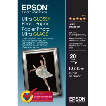 Epson Ultra Glossy Photo Paper - 10x15cm - 20 Sheets