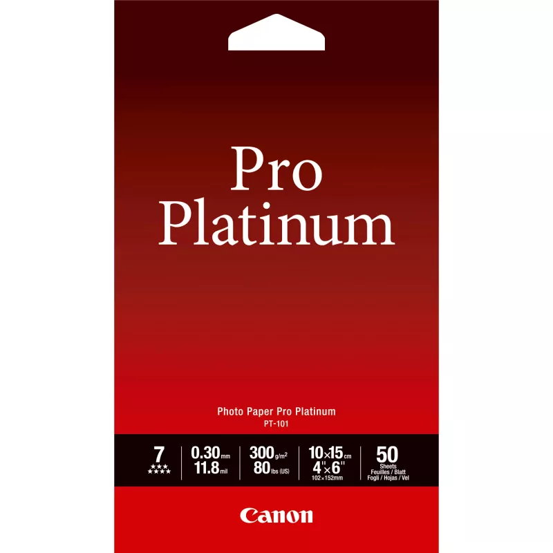 Canon PT-101 Pro Platinum fotopaber 4x6 inch – 50 lehte