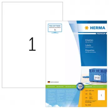 Isekleepuv printerisilt HERMA Labels Premium A4 210x297 mm