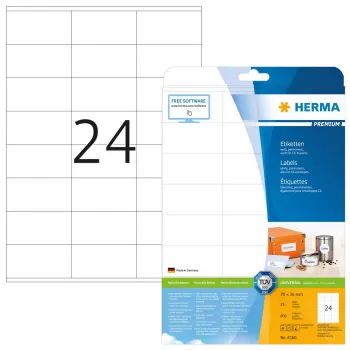 Isekleepuv printerisilt HERMA Labels Premium A4 70x36 mm