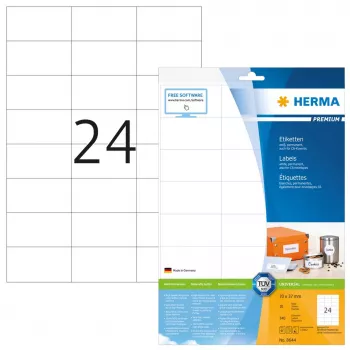 Isekleepuv printerisilt HERMA Labels Premium A4 70x37 mm