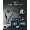 Monitorijalg icybox 61085 kahele monitorile lauakinnitusega — kahe haruga lauamonitorijalg