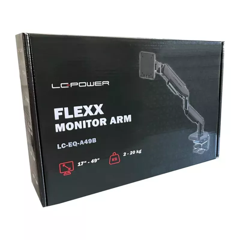 Monitorihoidik LC-Power LC-EQ-A49B 124,5 cm Must Klamber 20 kg