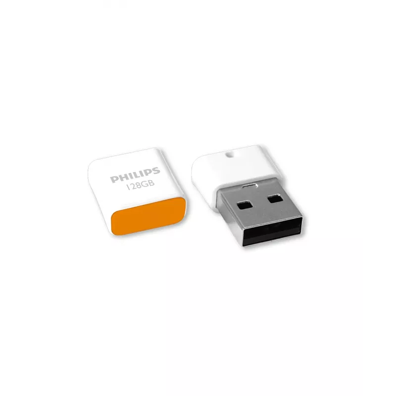 Philips Pico USB-mälupulk 128 GB USB Type-A 2.0 Oranž, Valge