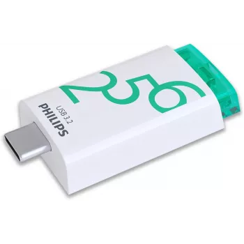 Philips USB 3.2 256GB Click Series Gen 1 USB-C USB-mälupulk USB Type-A 3.2 Gen 1 (3.1 Gen 1) Valge