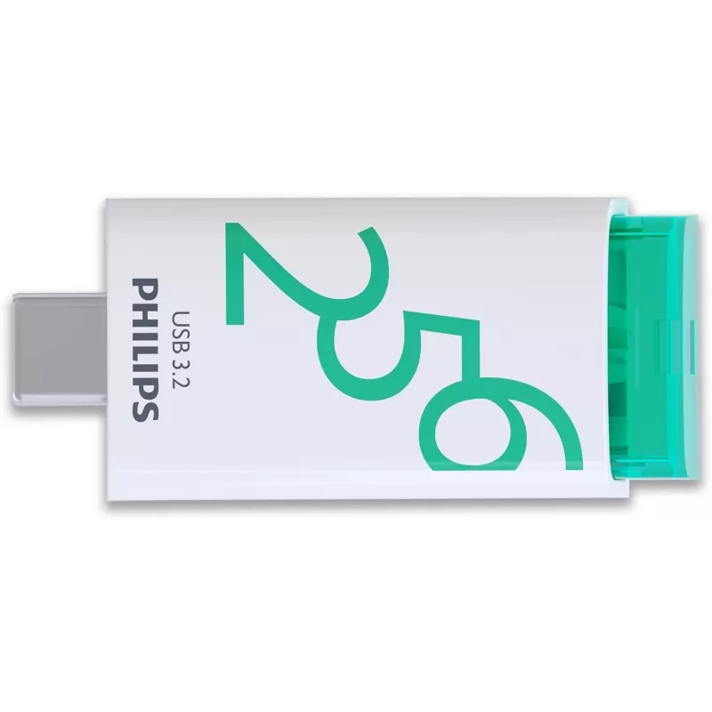 Philips USB 3.2 256GB Click Series Gen 1 USB-C USB-mälupulk USB Type-A 3.2 Gen 1 (3.1 Gen 1) Valge