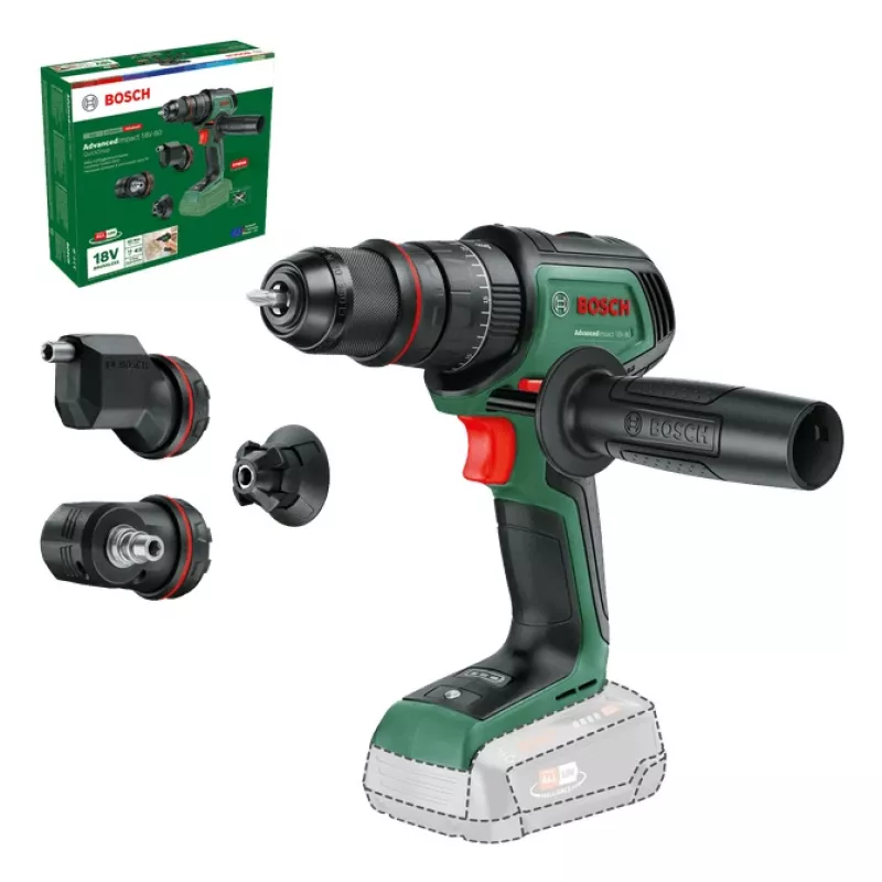 Bosch 0 603 9E2 103 power screwdriver/impact driver 1950 RPM Must, roheline