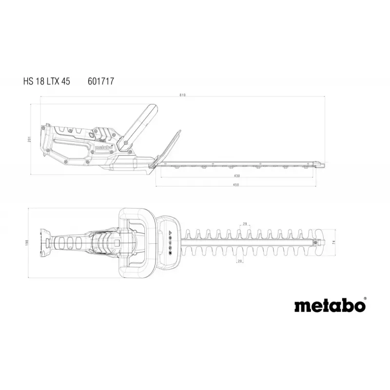 Metabo HS 18 LTX 45 topeltera 2 kg Aku 18 V