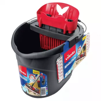 Mopimissüsteem Vileda SuperMocio Revolution Single tank Must Red Valge