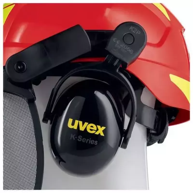 Turvapeakaitsekomplekt Uvex 9774238 kõrgtihe polüetüleen (HDPE) punane kollane