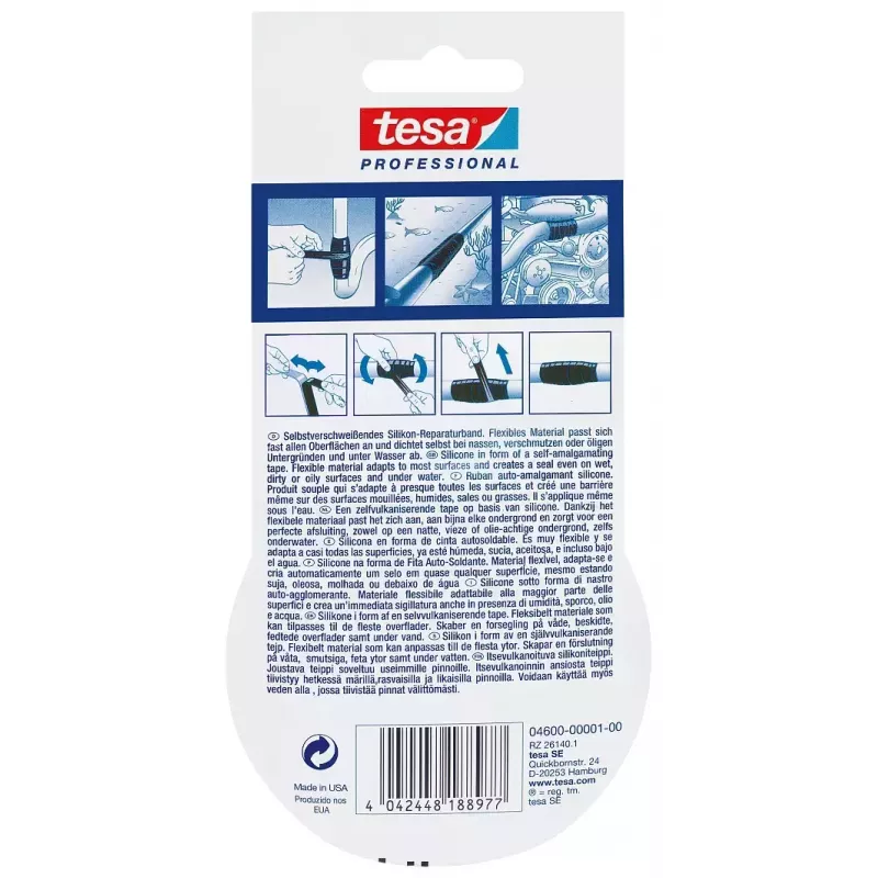 Tihenduslint TESA 04600-00001-00 Must 3 m