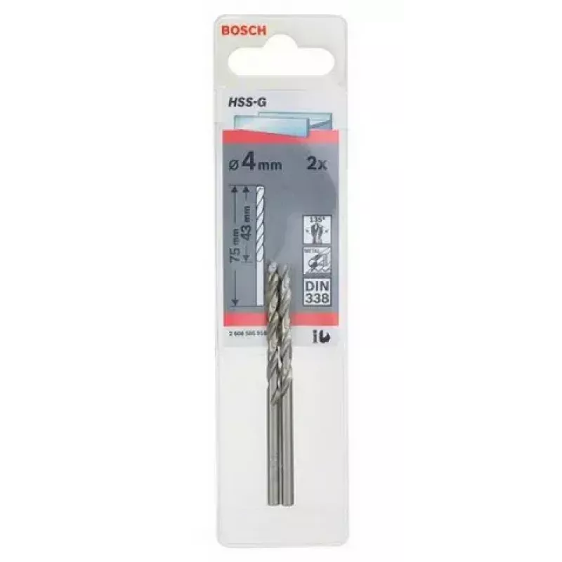 Keerdtrell Bosch Metalli puur HSS-G DIN 338 4 mm 2 tk