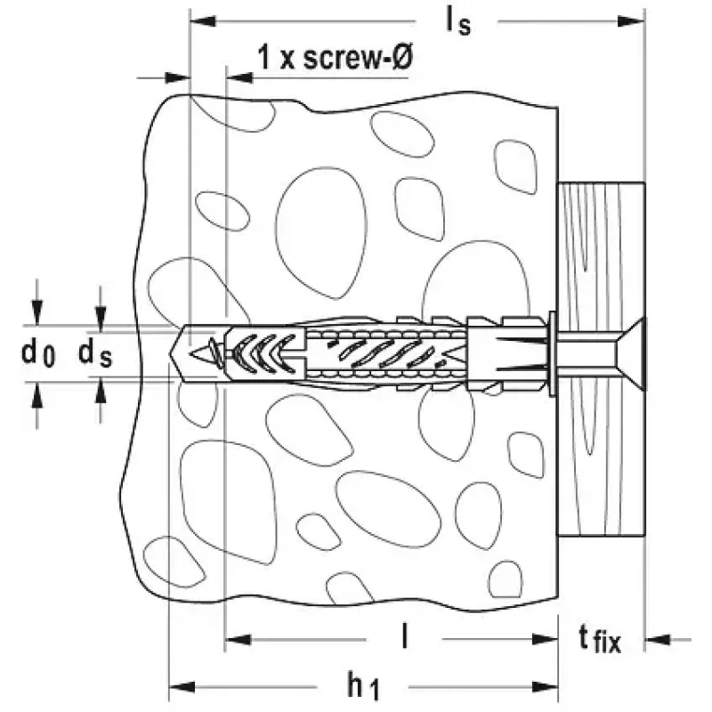 Seinapistik Fischer Universal plug UX roheline 6 x 35 R