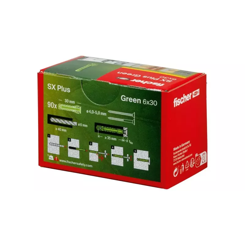 Laienemisankur Fischer 567807 6x30mm betooni, tellise jaoks 90 tk