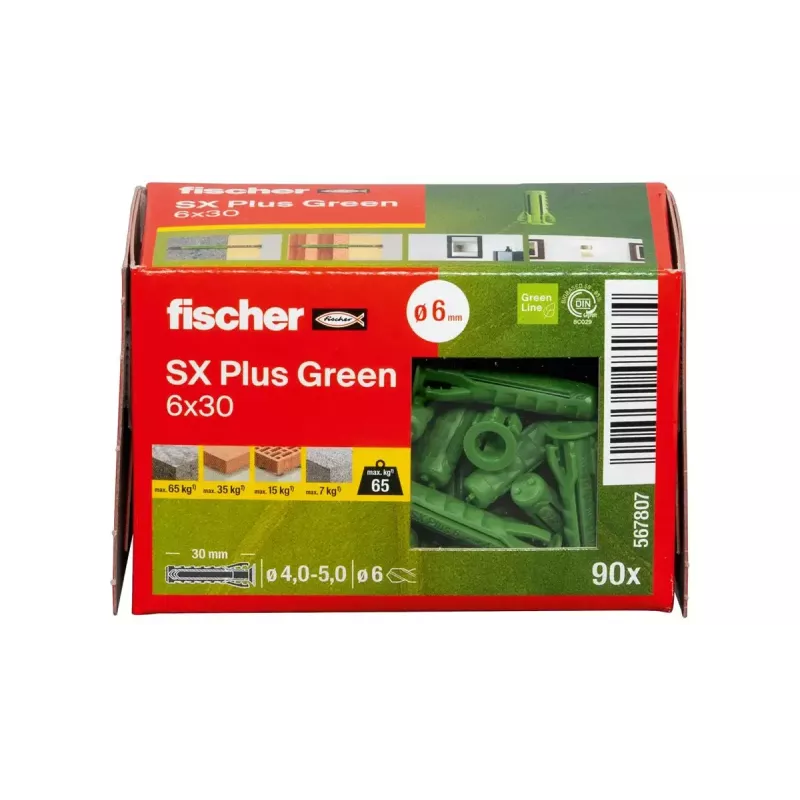 Laienemisankur Fischer 567807 6x30mm betooni, tellise jaoks 90 tk