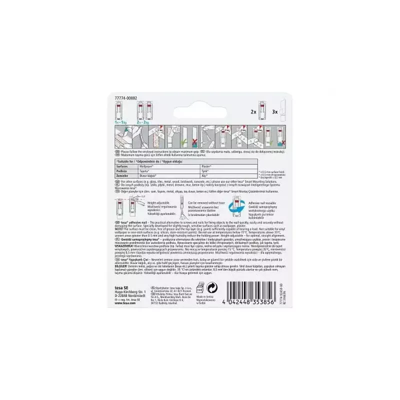 Universaalne konks Tesa 77774 Indoor Valge 2 tk