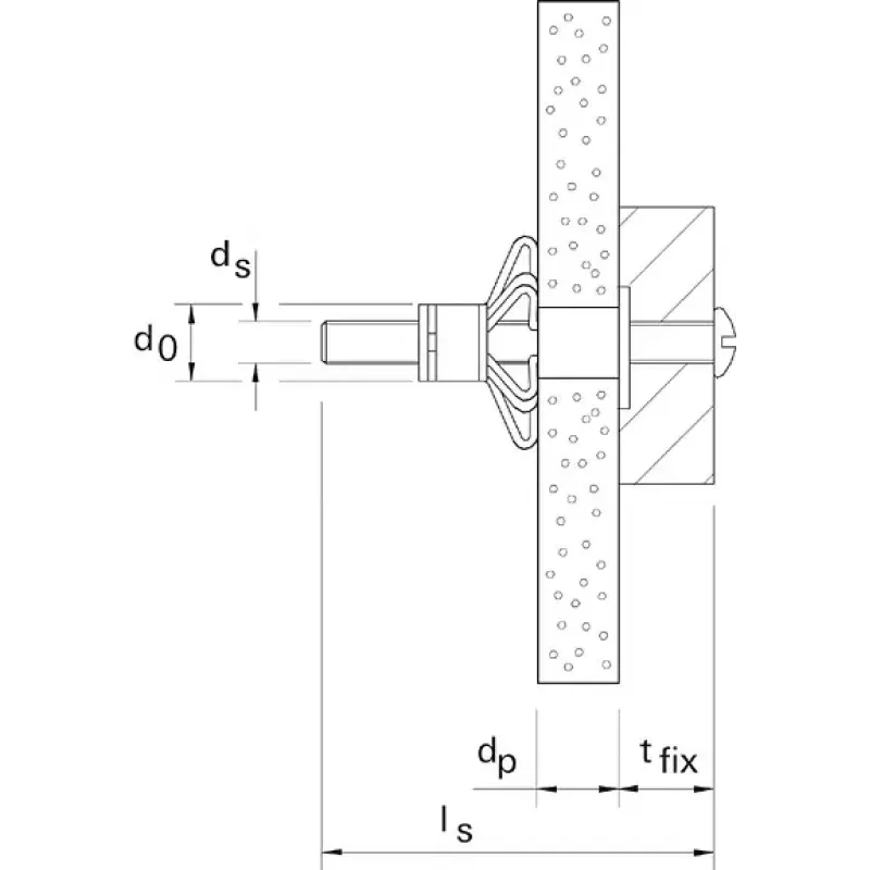 Metallist õõnsustüübel Fischer HM 5 x 52 S