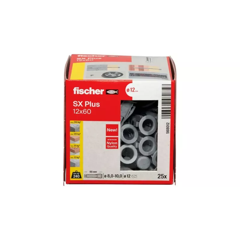 Laienemisankur Fischer 568012 60 mm nailon 25 tk