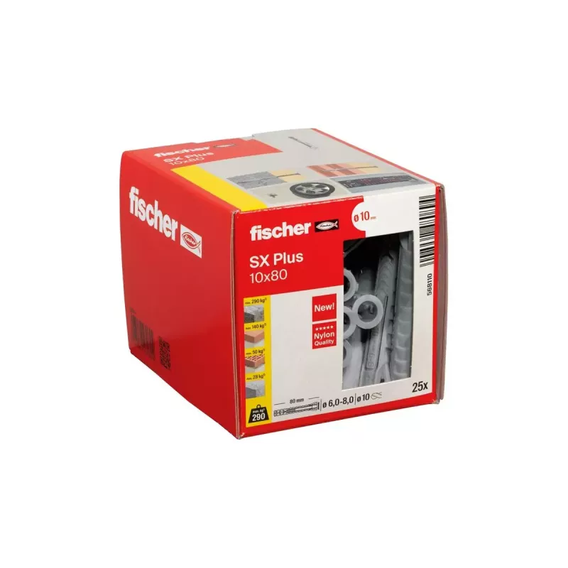 Laienemisankur Fischer 568110 80 mm Nailon 25 tk