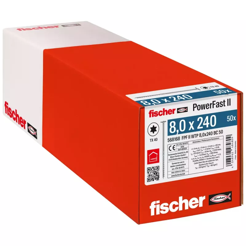 Kruvi Fischer PowerFast II 8,0x240 TK TX TG blvz 50