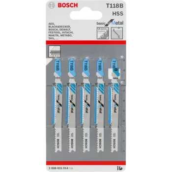 Pusletera Bosch T 118 B kiirlõiketerasest HSS 5 tk