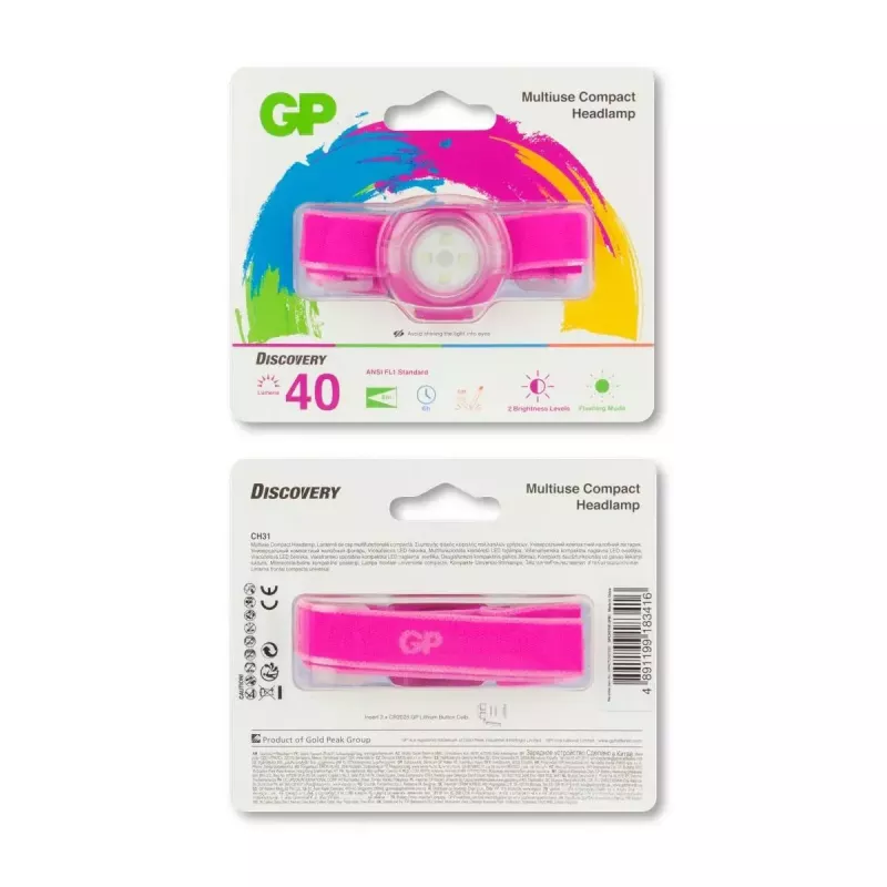 Peapaelalamp GP patareid CH31002 Roosa