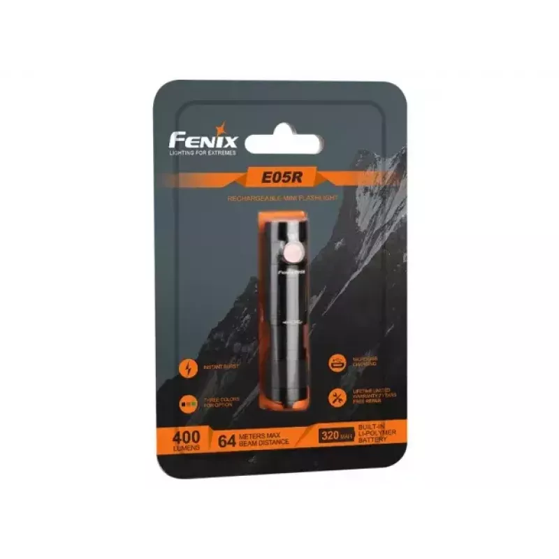 Fenix E05R taskulamp Must Käesituled LED Duralumiinium IP68 30h