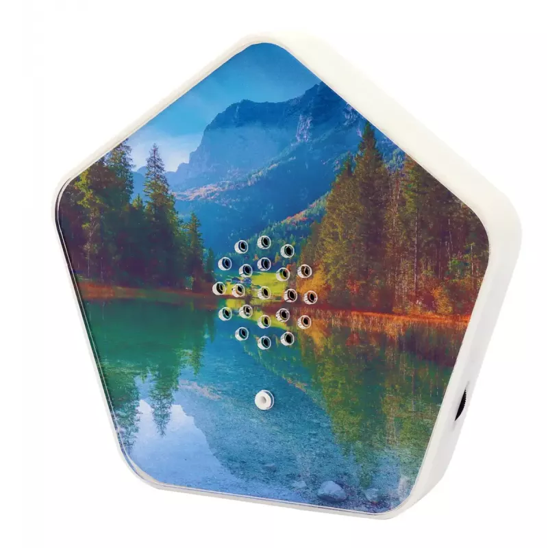 Helimasin Olympia Sounds of Nature, valge, kompaktsed mõõtmed 135×30×130 mm