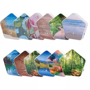 Helimasin Olympia Sounds of Nature, valge, kompaktsed mõõtmed 135×30×130 mm