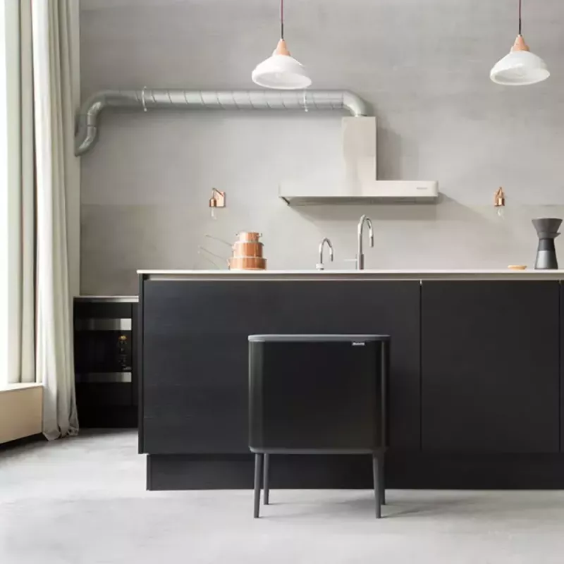 Prügikast Brabantia 316067 33L Ristkülikukujuline Roostevaba Teras Must