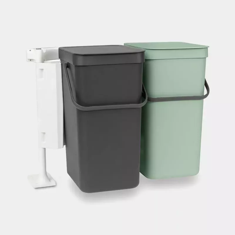 Brabantia Sort & Go ristkülikukujuline plastikust roheline hall laius 520 mm sügavus 370 mm kõrgus 430 mm