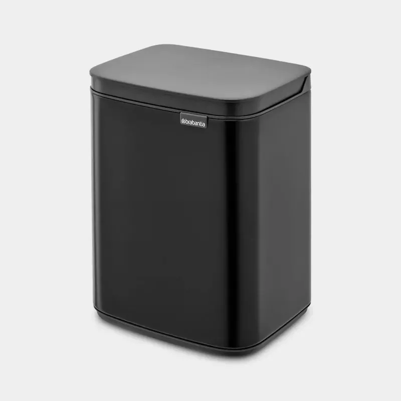 Prügikast Brabantia Bo 4 L ristkülikukujuline, teraskorpus, must, 200×172×272 mm