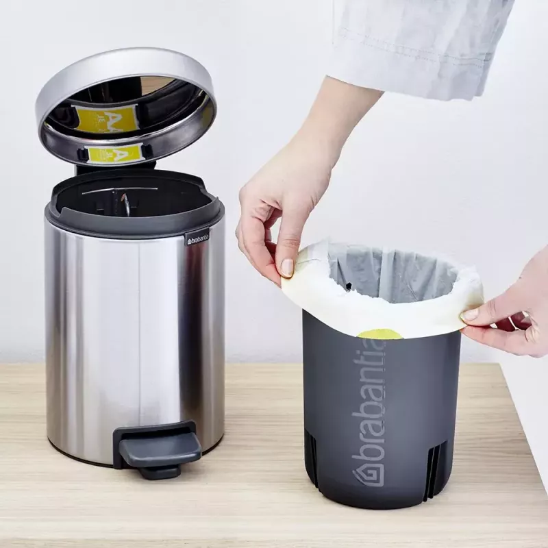 Pedal Bin Brabantia newIcon Round Brushed steel