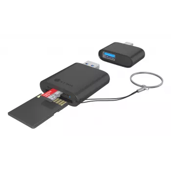 ICY BOX 2-in-1 Card Reader via USB Type-A & USB USB-C Interface