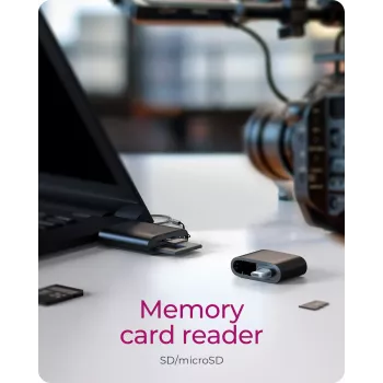 ICY BOX 2-in-1 Card Reader via USB Type-A & USB USB-C Interface