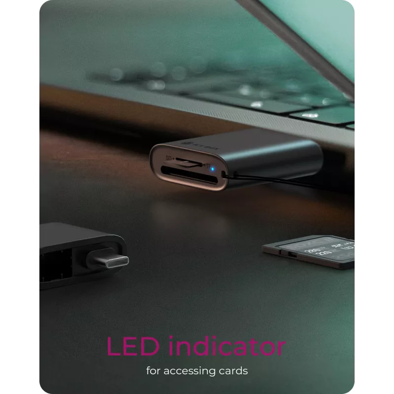ICY BOX 2-in-1 Card Reader via USB Type-A & USB USB-C Interface