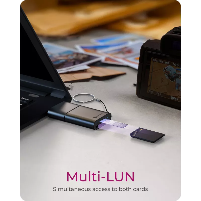 ICY BOX 2-in-1 Card Reader via USB Type-A & USB USB-C Interface