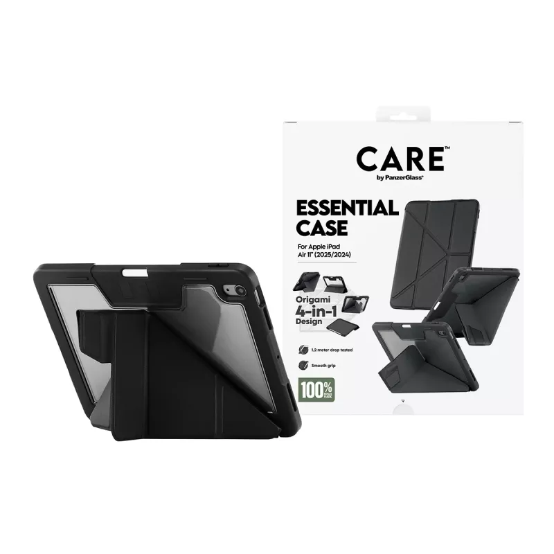 Tahvelarvuti kaitseümbris PanzerGlass TPU Essential Case CR76640 must iPad Airile
