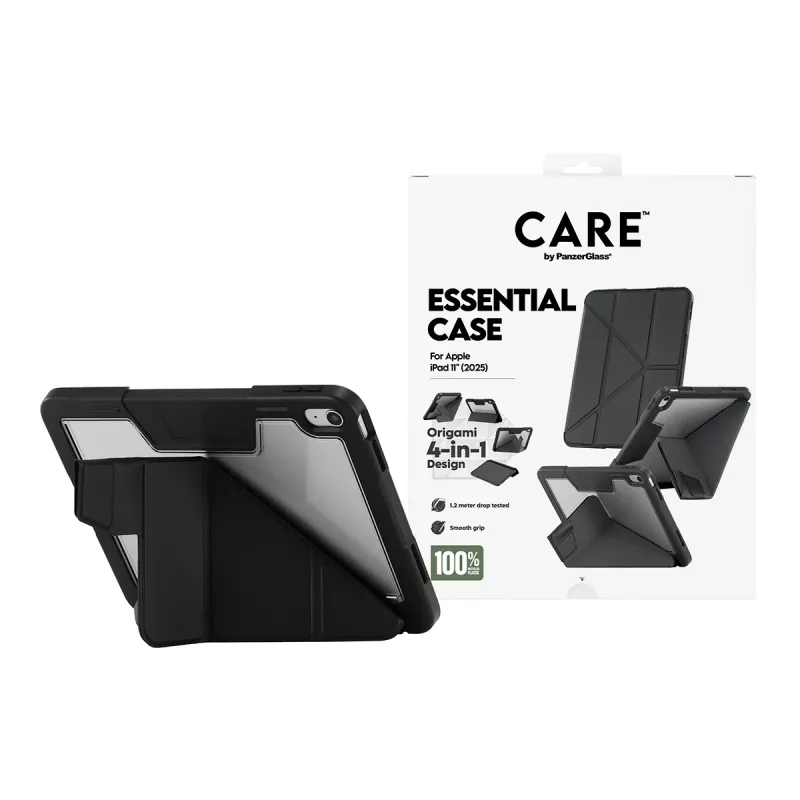 Tahvelarvuti ümbris PanzerGlass TPU Essential Case iPad 11 (2025) jaoks — Must