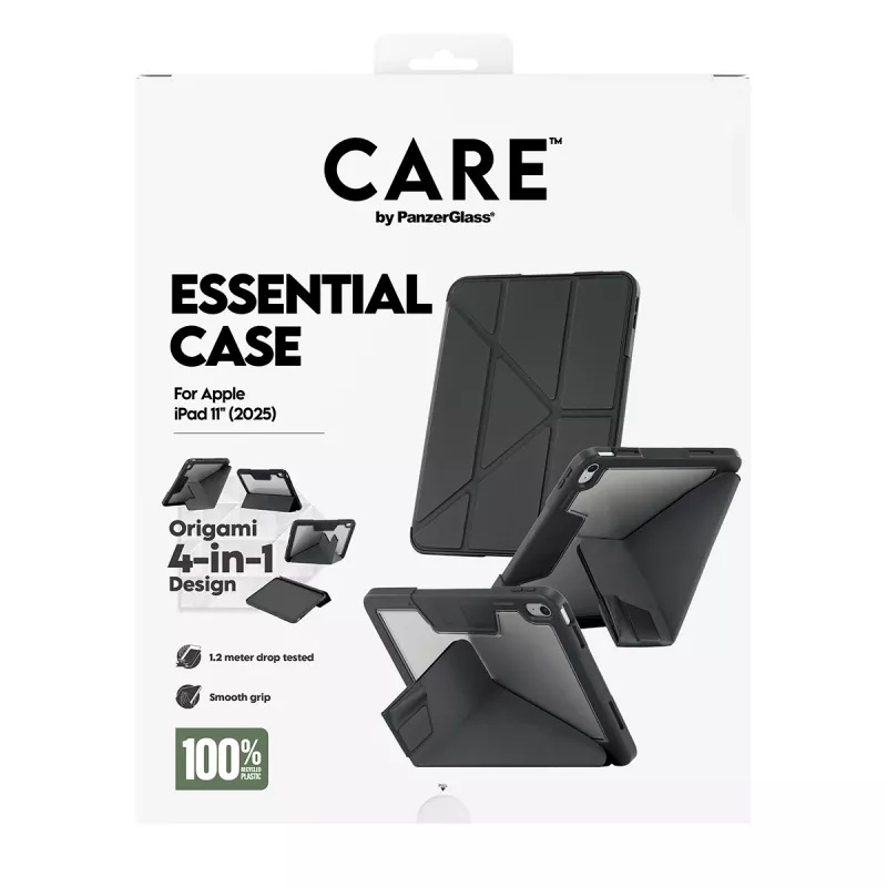Tahvelarvuti ümbris PanzerGlass TPU Essential Case iPad 11 (2025) jaoks — Must