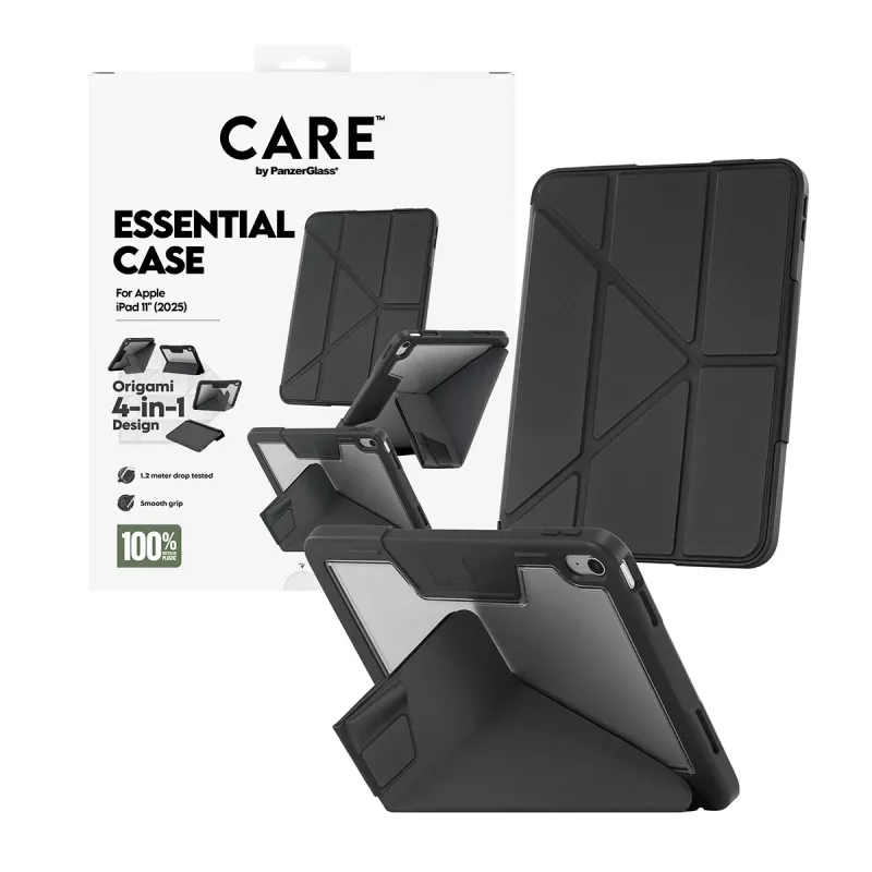Tahvelarvuti ümbris PanzerGlass TPU Essential Case iPad 11 (2025) jaoks — Must