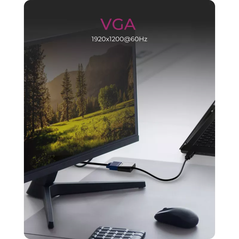 HDMI-VGA-adapter icybox IB-AC502a — HDMI A (isane) VGA-le (emane) adapter