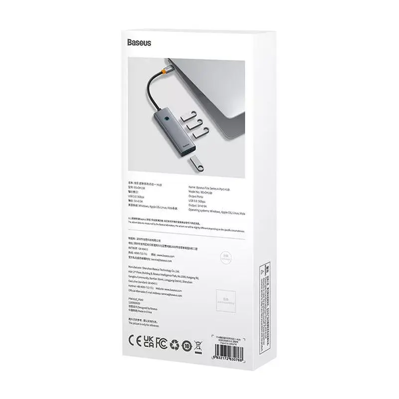 Baseus 4in1 Hub UltraJoy USB-C – USB 3.0 hall kaabel