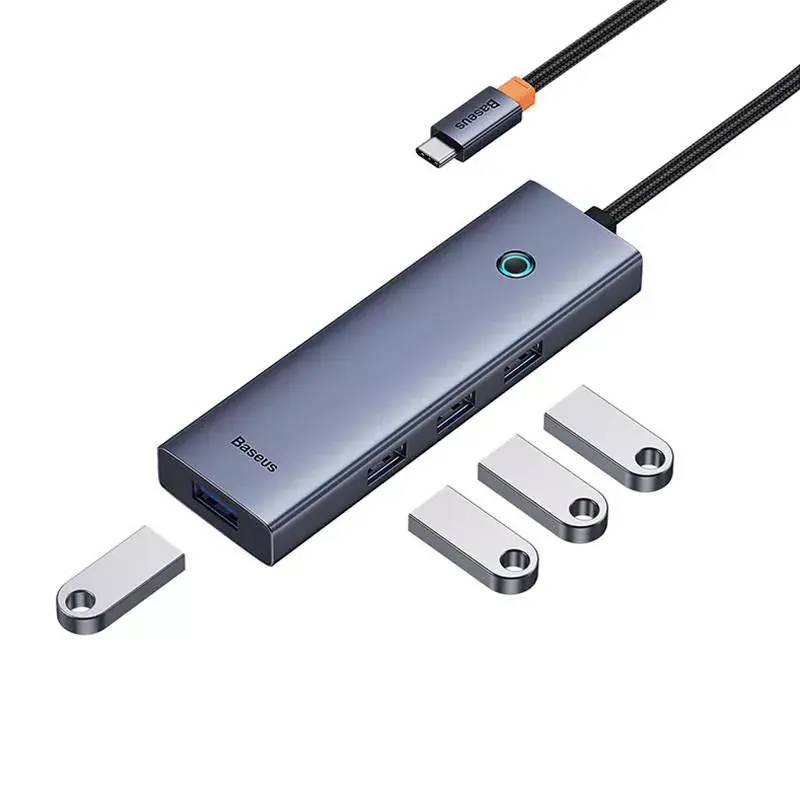 Baseus 4in1 Hub UltraJoy USB-C – USB 3.0 hall kaabel