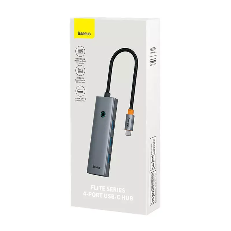 Baseus 4in1 Hub UltraJoy USB-C – USB 3.0 hall kaabel
