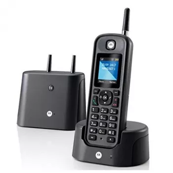 DECT-telefon Motorola O201, helistaja ID, must, juhtmeta telefonitoru