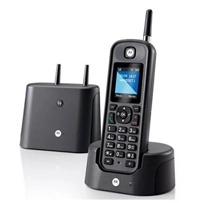 DECT-telefon Motorola O201, helistaja ID, must, juhtmeta telefonitoru